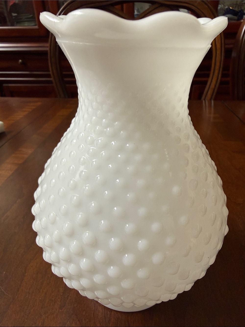 White Milk glass hobnail hurricane globe lamp shade replacement